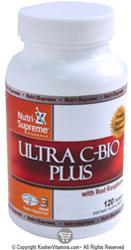 Nutri-Supreme Research Kosher Ultra C-Bio Plus 500 Mg with Red Raspberry (Female Support Formula) 120 Tablets